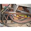 Image 5 : pallet lot - ammo cases, large grinding wheel, air hoses, rotary tool, etc.