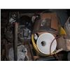 Image 3 : pallet lot - Webster typewriter, steel pieces, engine parts, Castrol oil pail, screws, etc.