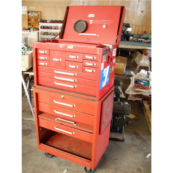 2pc tool chest with assorted tools