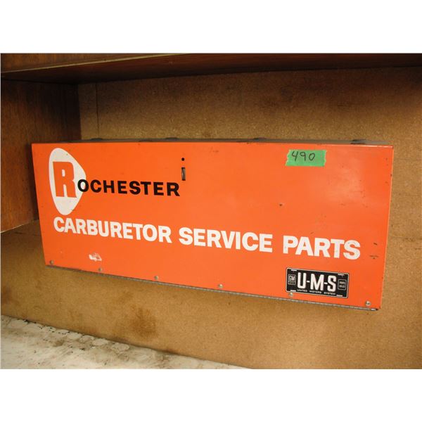 Rochester parts cabinet with assorted gasket kits