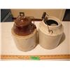 Image 1 : 2 pickle crocks - 1 with bad cracks