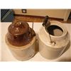 Image 2 : 2 pickle crocks - 1 with bad cracks