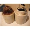 Image 4 : 2 pickle crocks - 1 with bad cracks