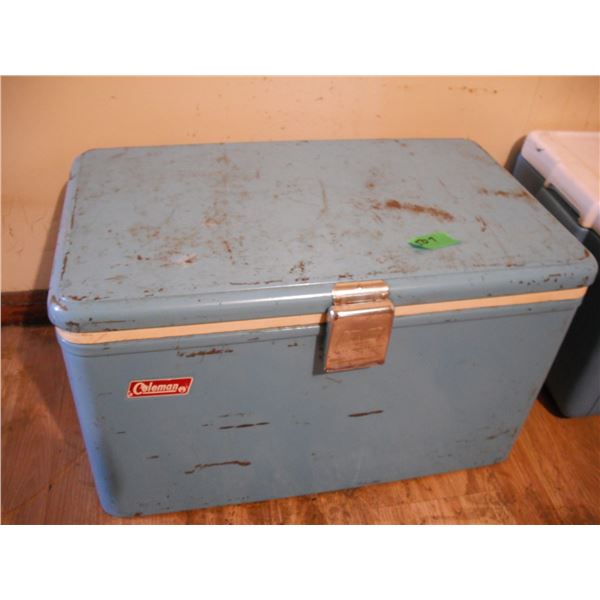 vintage metal Coleman cooler