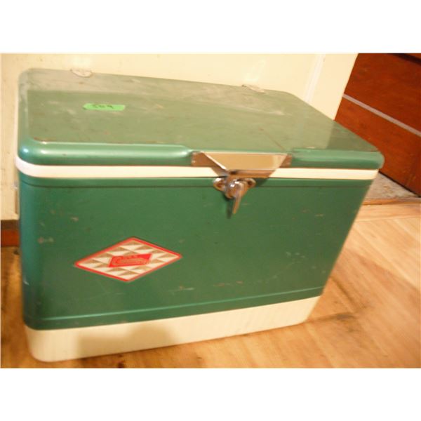 vintage metal Coleman cooler
