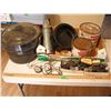 Image 1 : canning pot, tins, old fuses, etc.