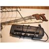 Image 2 : vintage camera, painted saw, etc.