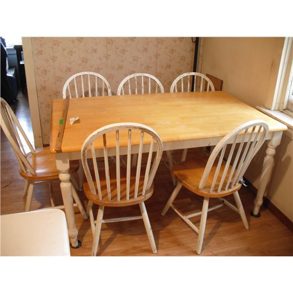 dining table & 6 chairs - 5ft x 3ft