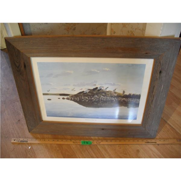 print in frame - "Bird Island on Flotten Lake" by Dave Hiebert - 277/300