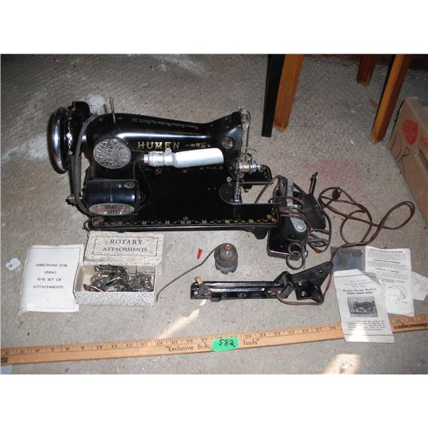 Humen sewing machine with accessories