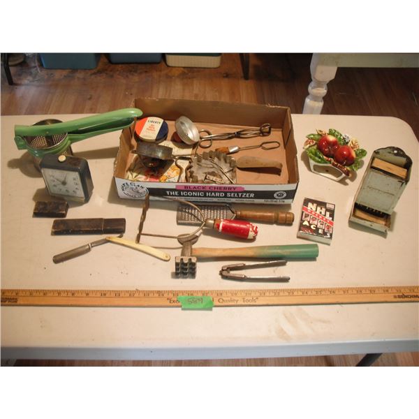 assorted vintage kitchenwares