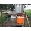 Image 2 : 2 shelves, water jugs, garden tools, electric fencer, etc.