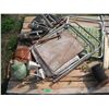 Image 4 : pallet with rack, snap-on calendar, ice skates, etc.