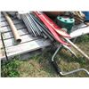 Image 5 : pallet lot - skis, canvas tarp/tent, heater, etc.