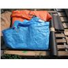 Image 1 : 2 tarps and roll of building paper