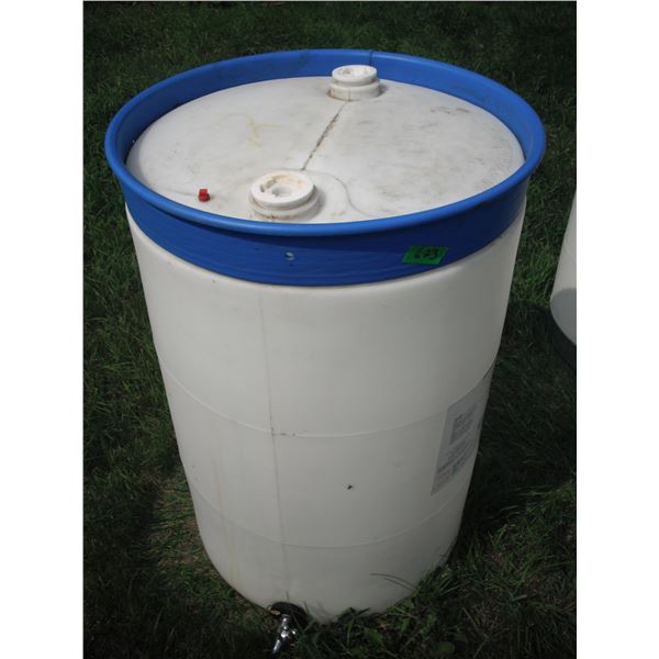 plastic water barrel with spout
