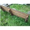 Image 5 : vintage wooden bench with deer thermometer