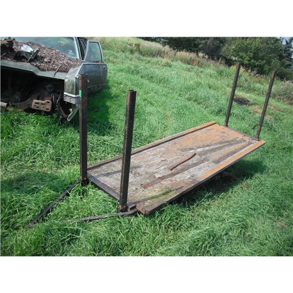 sleigh frame with skis - 123  from back to hitch