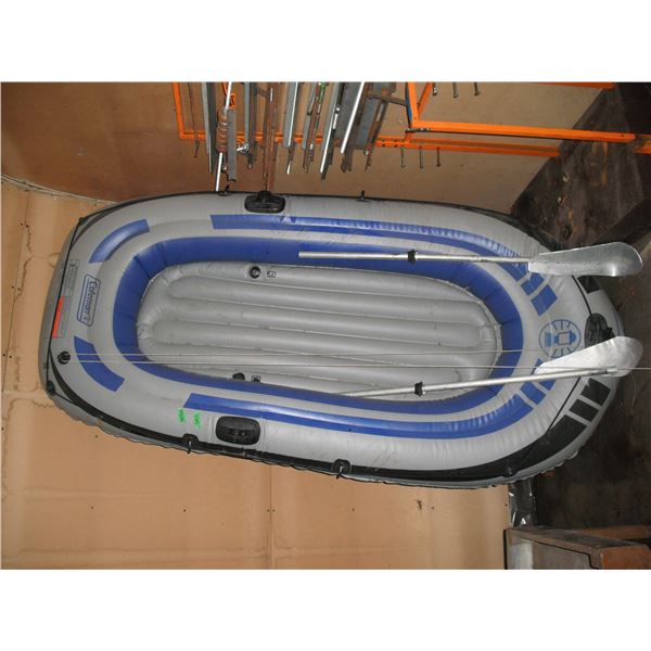 inflatable 3 person boat - 90  long, w/ 2 paddles