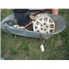 Image 2 : galvanized tub with crosscut saw, mirror, hedge trimmer, etc.