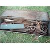 Image 3 : 1944 ammo box with assorted vintage tools and roll of twine