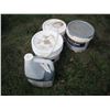 Image 1 : 3 partial containers - roundup, drywall filler, ceramic tile adhesive, vinyl deck adhesive