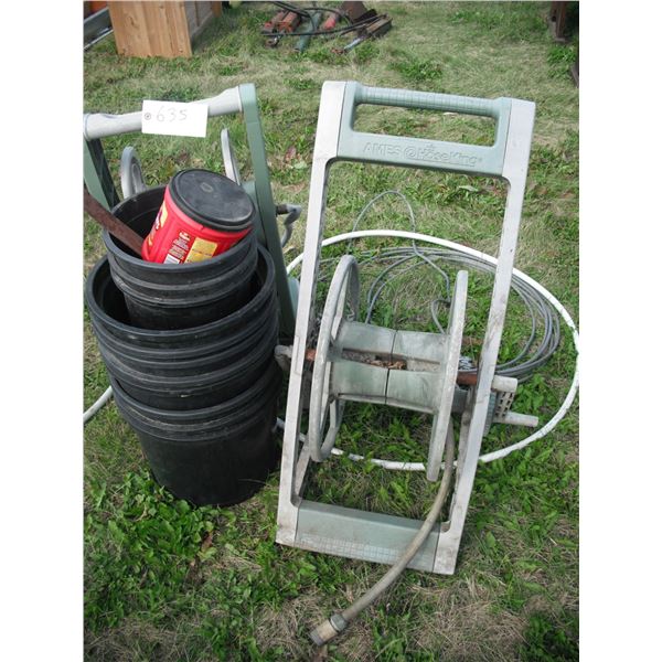 plant pots and hose reels