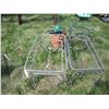 Image 1 : 3 patio tables (no glass/top) w/ saws and garden items