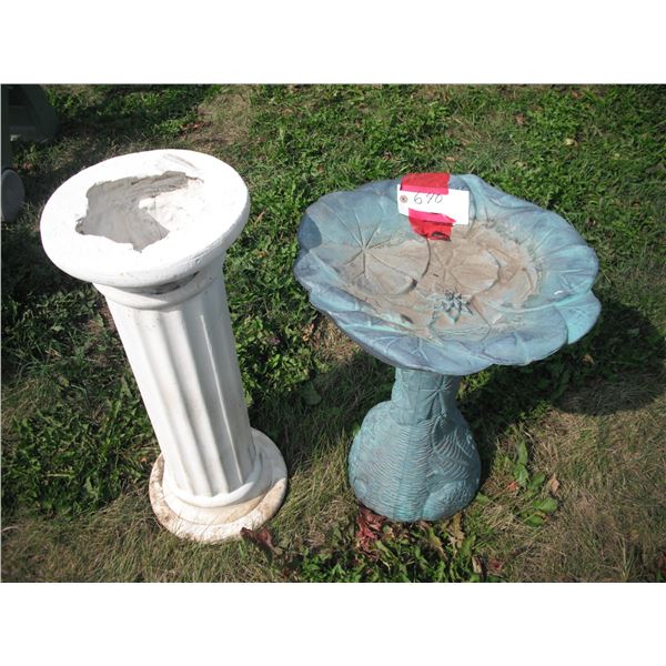 concrete stand and bird bath