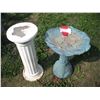 Image 1 : concrete stand and bird bath