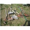 Image 1 : lot of shovels, edger, hoe, pickaxe
