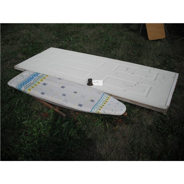 door and ironing board