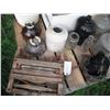 Image 3 : lot of glass jugs, insulators, clothes ringer, etc.