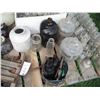 Image 5 : lot of glass jugs, insulators, clothes ringer, etc.