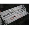 Image 7 : lot of halogen bulbs, light fixtures and 3 bay stainless steel sink