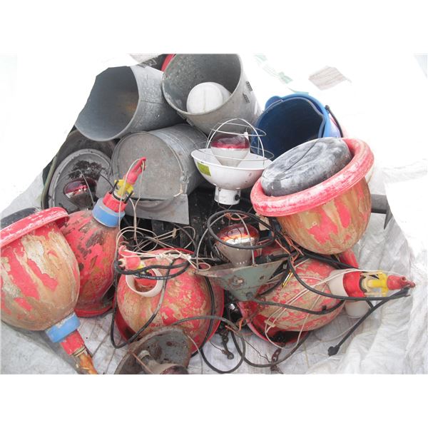 galvanized pails, plastic pails,