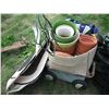 Image 1 : plant pots, cart, sports gear, etc.