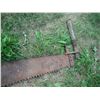 Image 6 : vintage steel pulley and crosscut saw