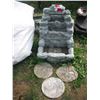 Image 1 : garden fountain (no pump) and stepping stones