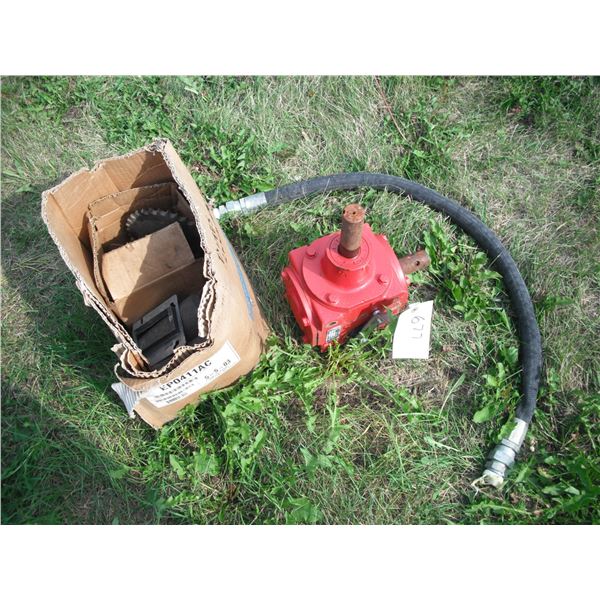 hydraulic pump, gears, chain, etc.