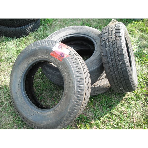 4 tires - 8-14.5, 215/70R15, 2x P195/65R15