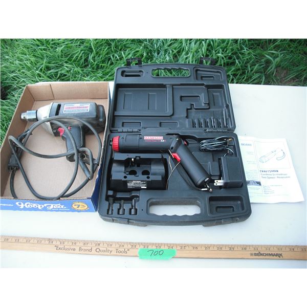 Craftsman drill and cordless drill