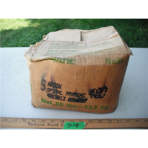 box of spiral framing nails