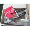 Image 3 : assorted tools - saws, saw guide, etc.