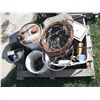 Image 1 : pallet lot - fuel can, hinges, seals, etc.