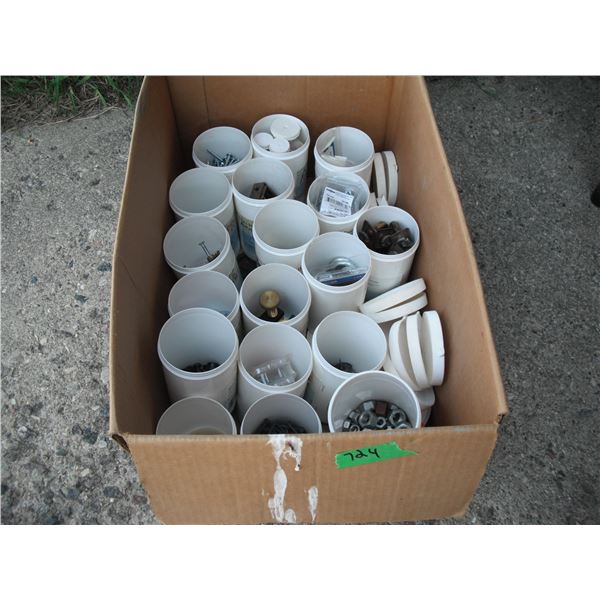 assorted screws, nuts, hardware, etc.