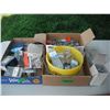 Image 1 : assorted screws, hinges, hardware, etc.