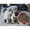 Image 3 : assorted screws, bolts, pins, joiner bisuits, etc.