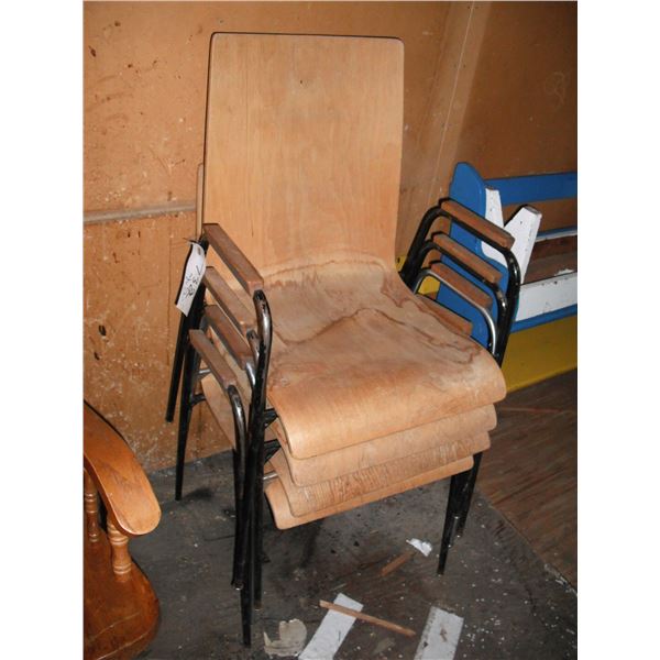 4 stacking chairs