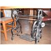 Image 3 : table with sewing machine cast base and chair